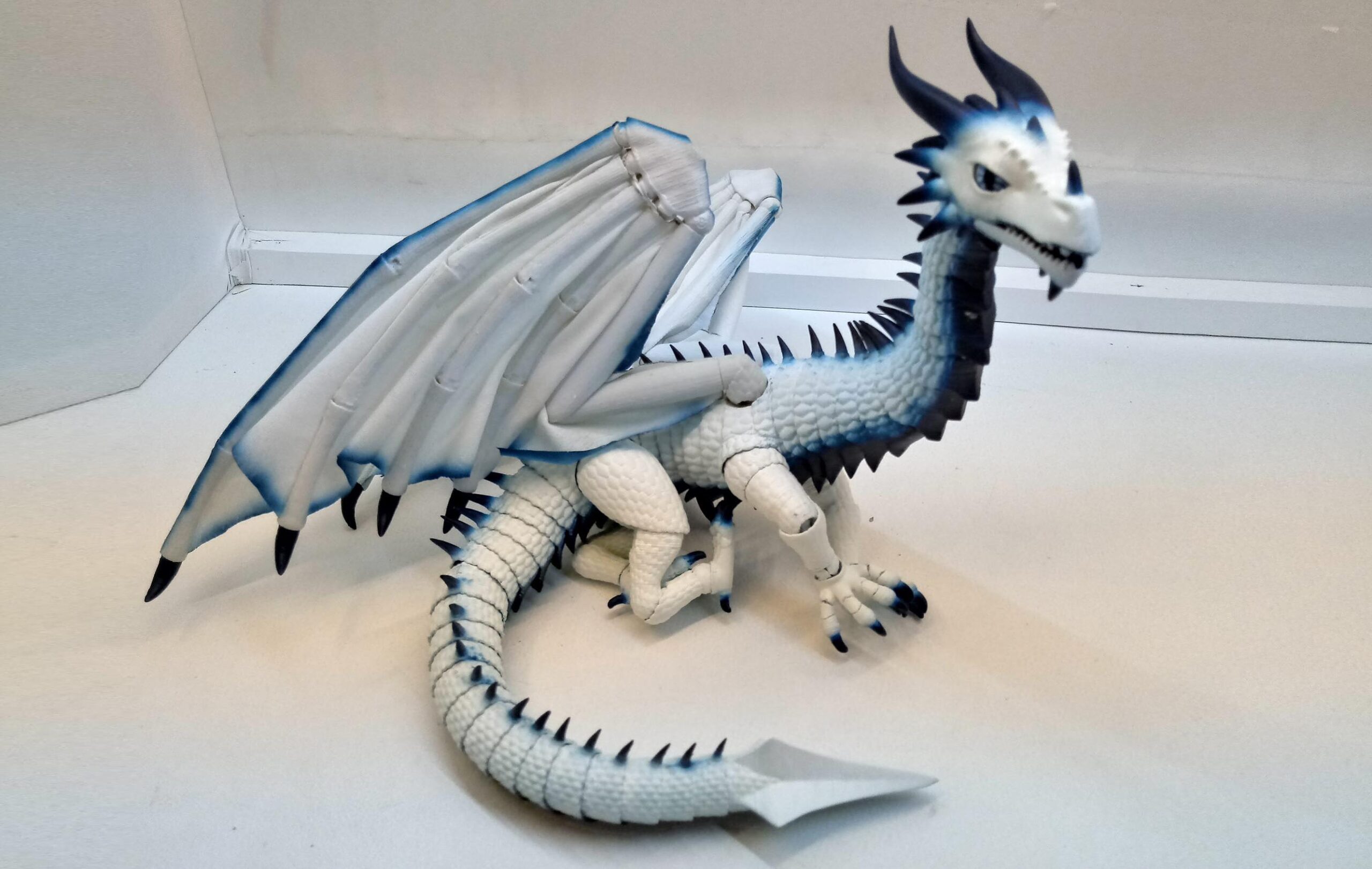 3d-printed dragon with wings