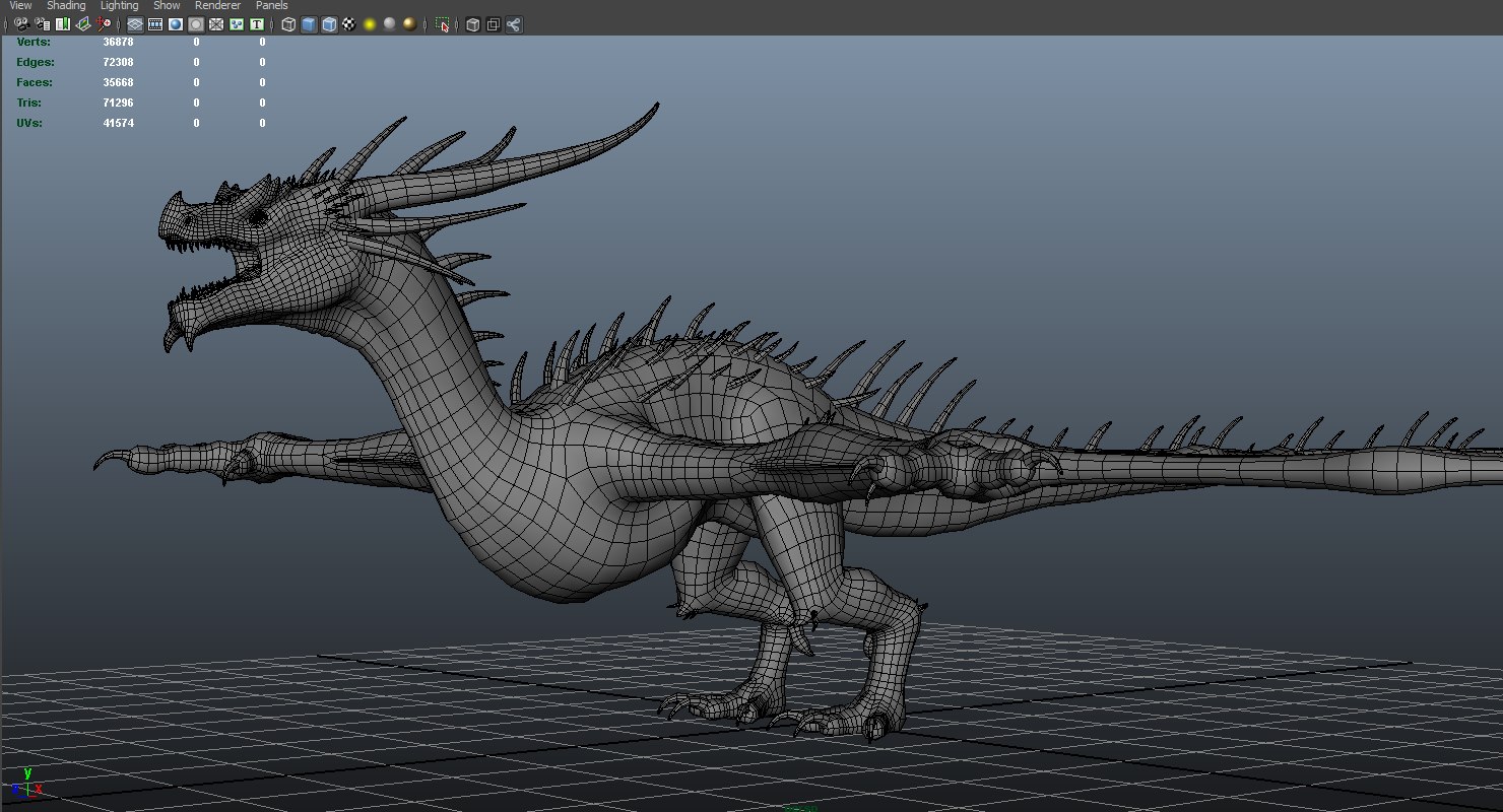 Flying 3d Dragon model